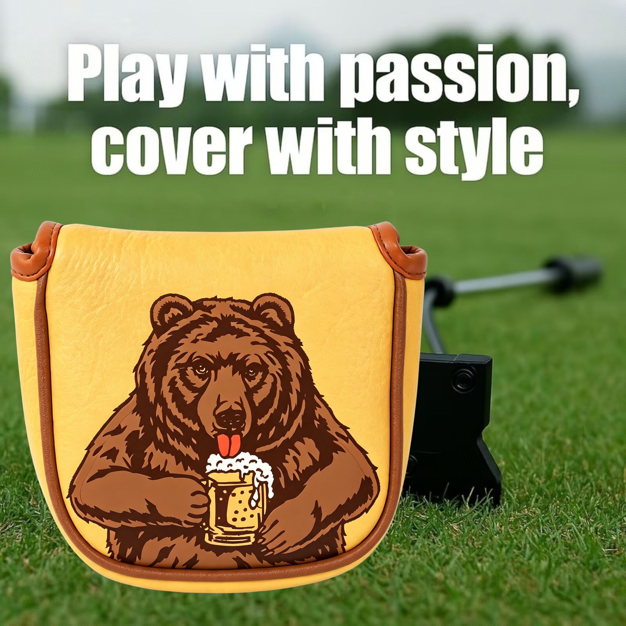 Skull Embroidered Golf Mallet  - Golf Putter review and price