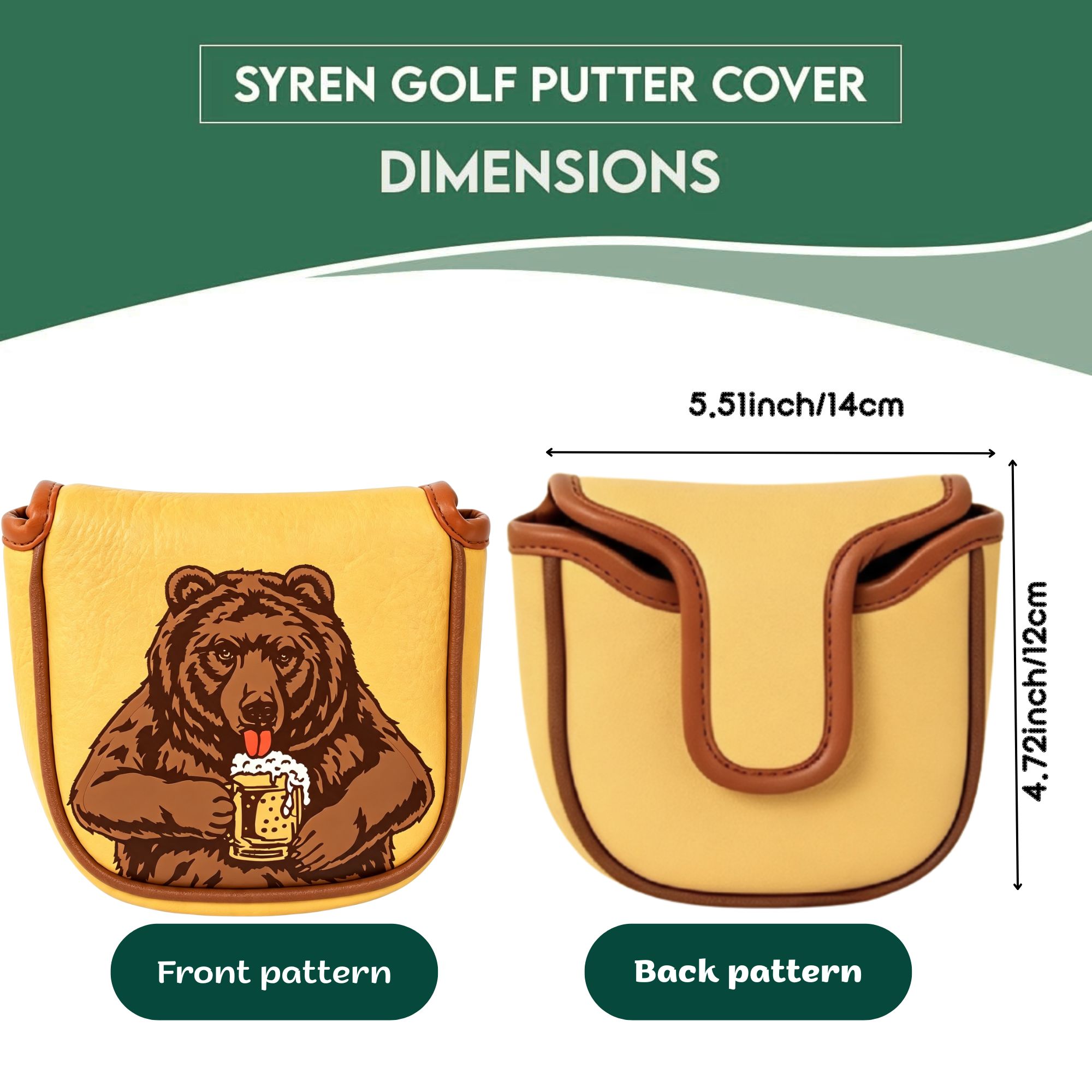 Skull Embroidered Golf Mallet  - Golf Putter review and price