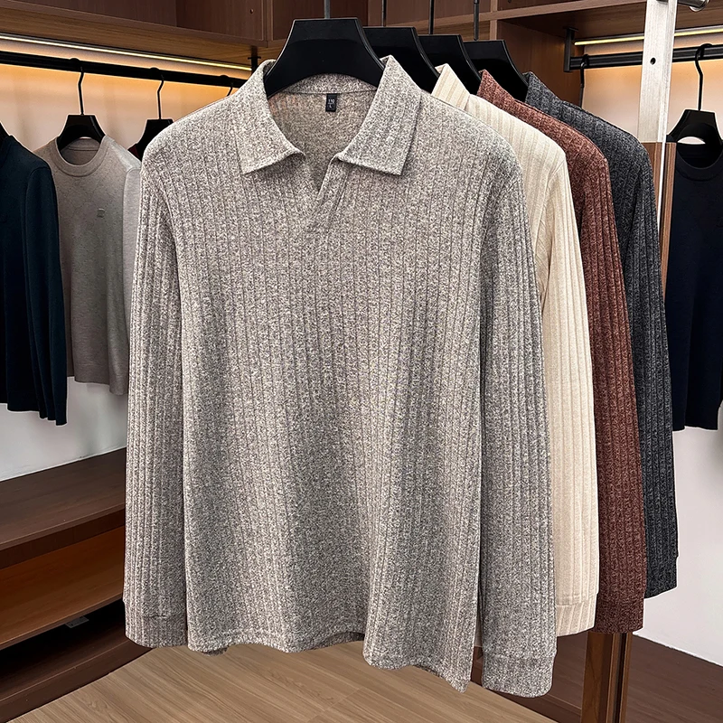 Men Polo Collar V‑Neck Knit Sw - Golf Tees review and price